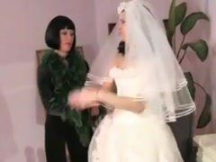 Bride bridesmaid lesbian