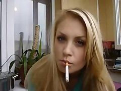 Girl starts smoking