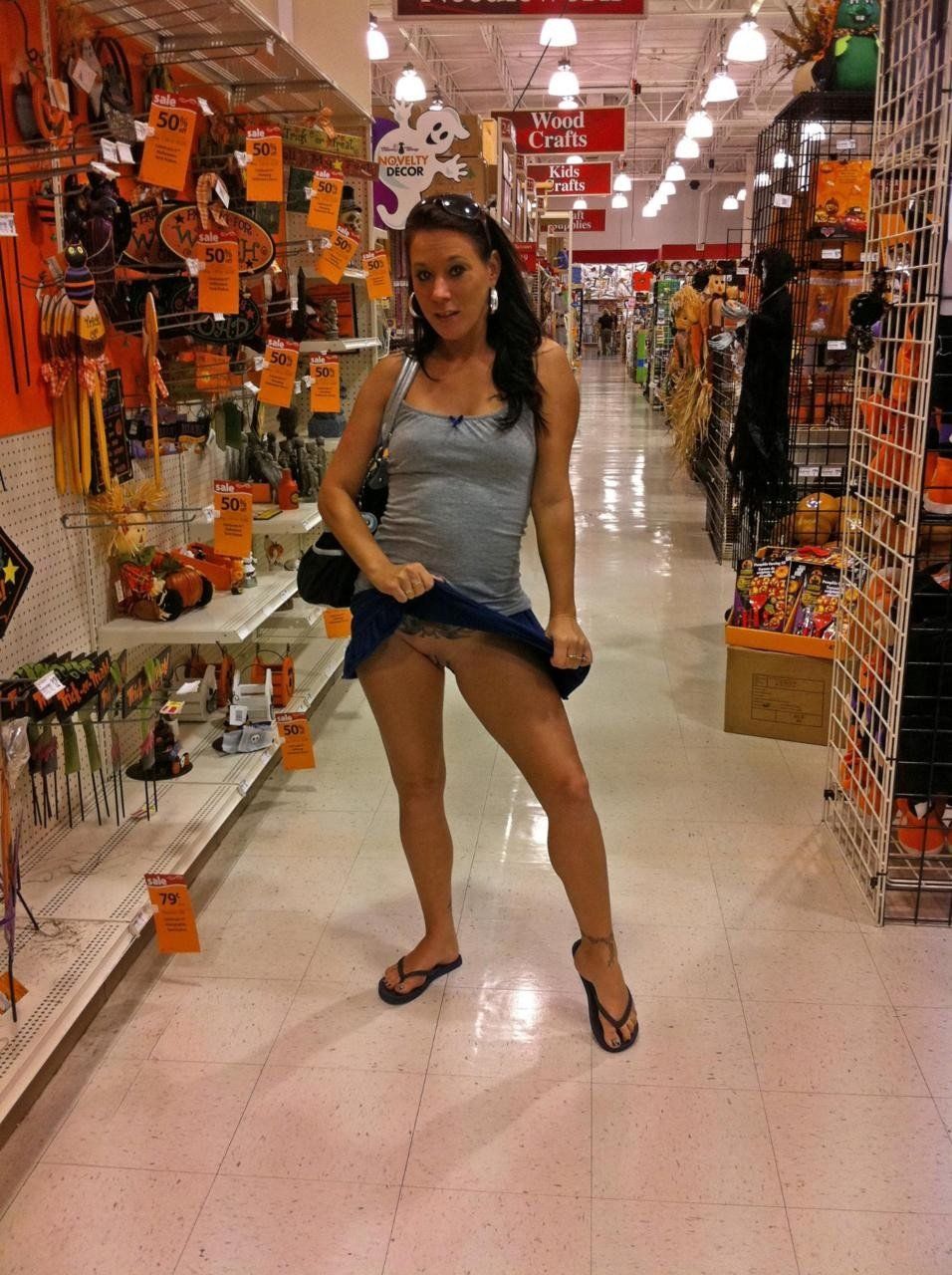slut attention whore naked in walmart.