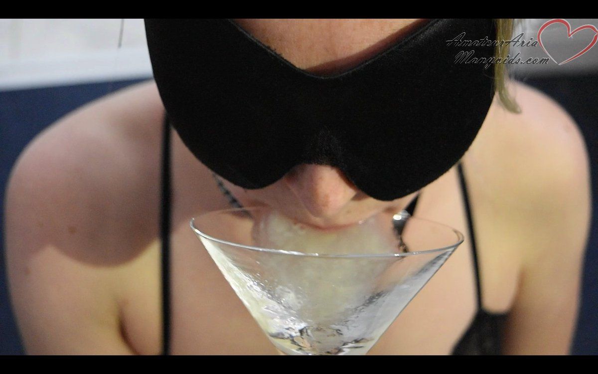 Blindfold cum swallow