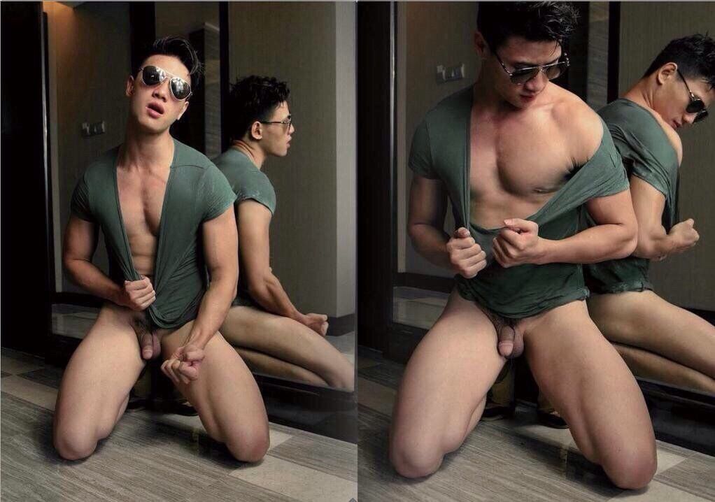 Naked asian man