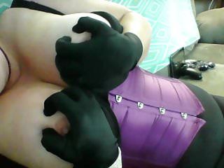 best of Gloves purple satin