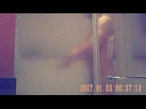 Spying roommate shower