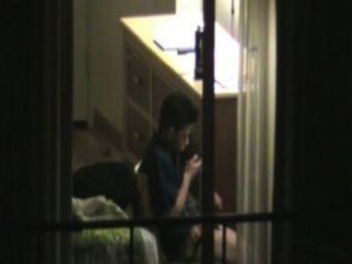 Spying neighbor through window