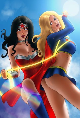 Wonder woman supergirl lesbian