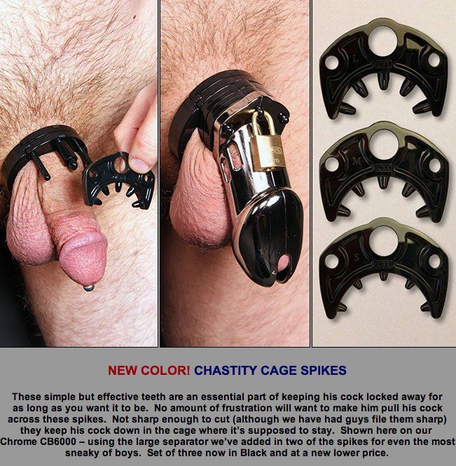 Spiked Chastity Cage Tease.