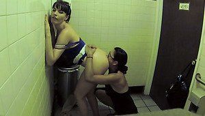 best of Bathroom teen lesbian public