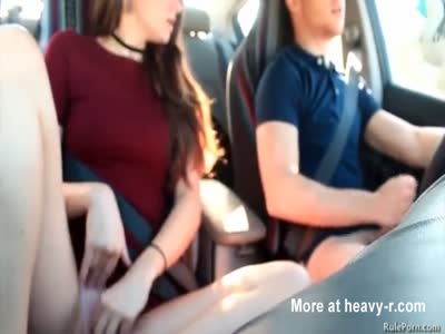 Masturbating while driving car