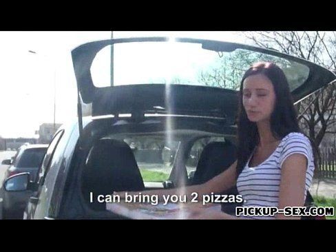 best of Girl tits big delivery pizza