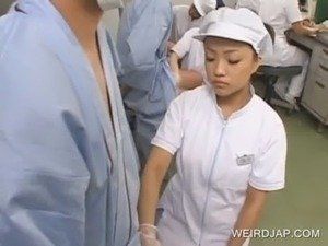 Asian nurse handjob