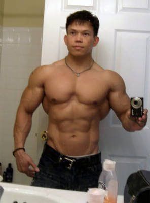 Asian bodybuilder fucked