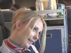 Blonde air stewardess