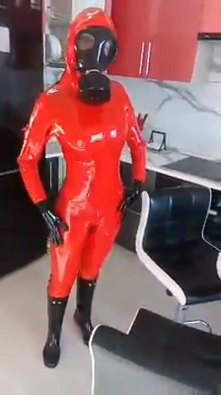 Thunder reccomend red latex catsuit bondage