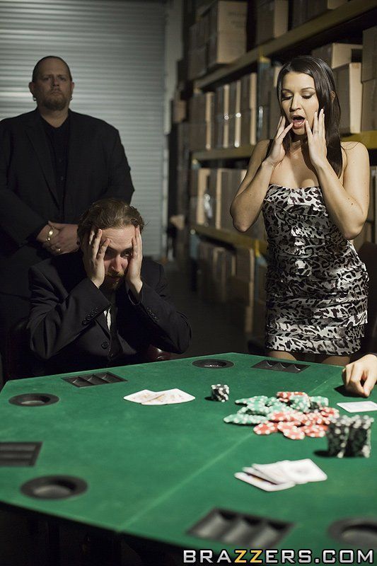 Horny Brunette Wife In Lingerie Fucks To Pay Husbands Poker Debt 13