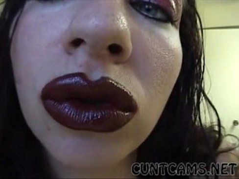 Goth black lipstick