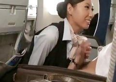 best of Stewardess handjob japanese