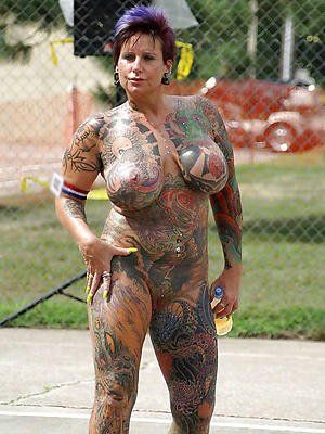 Fat Nude Woman With Tetoo Image